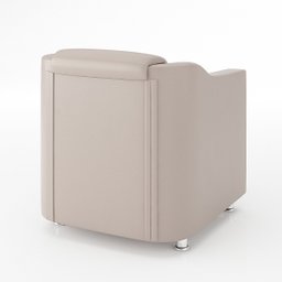 Poltrona para Auditório, Escritório e Salão de Beleza em Corino Marrom SLK Decor Bege - 3