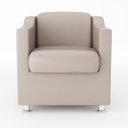 Ver imagem 2 de Poltrona para Auditório, Escritório e Salão de Beleza em Corino Marrom Slk Decor Bege