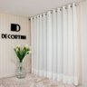 Cortina Decortini GLS 5.00 x 2.60 m Gaze de Linho Sem Forro Para Varão: 001-Branco - 6