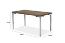 Ver imagem 2 de Conjunto Mesa Inovare Cr 1,40x0,80 MDP-6 Cad.Dalia Junco Cr - Junco Marrom - Tampo Tinto Trendi