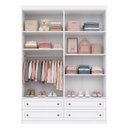 Ver imagem 3 de Guarda-Roupa Infantil 4 Portas 4 Gavetas Branco Americano