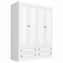 Ver imagem 2 de Guarda-Roupa Infantil 4 Portas 4 Gavetas Branco Americano