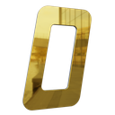 Ver imagem 1 de Número 130mm Garbo Font - Ouro Espelhado - Metalmidia 0
