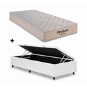 Ver imagem 2 de Cama Box Baú Solteiro Branco Colchão Fit D45 Espuma 88x188 - Ortobom