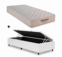 Ver imagem 2 de Cama Box Baú Solteiro Branco Colchão Fit D45 Espuma 88x188 - Ortobom