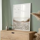 Ver imagem 1 de Quadro Decorativo Praia - Pé na Areia 45x34cm:moldura Branca