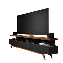 Rack para Tv até 72 Polegadas Vivare Wood Black-freijó - 8
