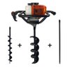 Perfurador de Solo Gasolina 2,5hp 52cc Brocas 10+15cm+ext 1m - 1