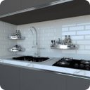 Ver imagem 3 de Kit 2 Porta Temperos e Condimentos de Parede Inox Multiuso