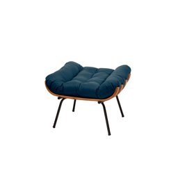 Poltrona Costela com Puff - Suede : Azul Escuro Zahav Estofados - 4