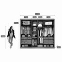 Ver imagem 4 de Guarda Roupa Casal 6 Portas e 6 Gavetas Rizon Plus Branco - Novo Horizonte