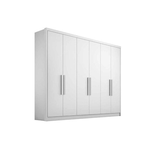 Guarda Roupa Casal 6 Portas e 6 Gavetas Rizon Plus Branco - Novo Horizonte