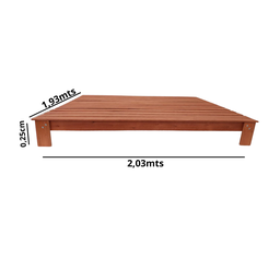 Cama Casal King Oriental Penafort 193x203x25 Imbuia - 2