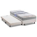 Ver imagem 1 de Cama Box c/Auxiliar Solteiro: Colchão Espuma Probel D45 Guarda Costas Gray + Base CRC Courano White