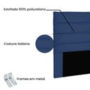 Ver imagem 3 de Cabeceira Estofada Cama Box Casal 140cm Suede Azul Marinho