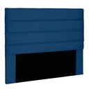 Ver imagem 1 de Cabeceira Estofada Cama Box Casal 140cm Suede Azul Marinho