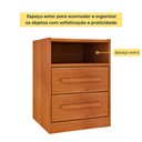 Ver imagem 4 de Mesa de Cabeceira 2 Gavetas com Nicho Barcelona Tcil Tcil Móveis
