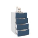 Ver imagem 3 de Gaveteiro Madri com 4 Gavetas 40x71cm Azul/Branco 250696
