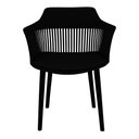 Ver imagem 3 de Cadeira Marcela Montreal Mena Polipropileno com Estofado em Corino Preto