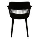 Ver imagem 4 de Cadeira Marcela Montreal Mena Polipropileno com Estofado em Corino Preto