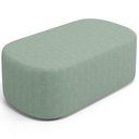 Ver mais imagens de Kit 02 Puffsdecorativo Orgânico para Living Quarto 100cm Doha W01 Linho Verde Menta - Lyam Decor