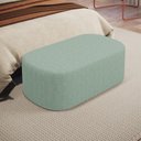 Ver imagem 2 de Kit 02 Puffsdecorativo Orgânico para Living Quarto 100cm Doha W01 Linho Verde Menta - Lyam Decor