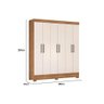 Guarda Roupa Casal 6 Portas e 2 Gavetas Verso Amendola-off White - Demóbile - 9