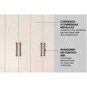 Ver imagem 5 de Guarda Roupa Casal 6 Portas e 2 Gavetas Verso Amendola-off White - Demóbile