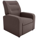 Ver imagem 2 de Poltrona Decorativa Reclinável Pireu Veludo Light Marrom