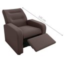 Ver imagem 3 de Poltrona Decorativa Reclinável Pireu Veludo Light Marrom