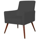 Ver imagem 2 de Kit 2 Poltronas Decorativas para e Recepção Maria Pés Palito Corino Preto - Lyam Deco