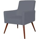 Ver imagem 2 de Kit 2 Poltronas Decorativas para e Recepção Maria Pés Palito Corino Cinza - Lyam Deco