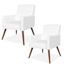 Ver imagem 1 de Kit 2 Poltronas Decorativas para e Recepção Maria Pés Palito Corino Branco - Lyam Dec