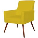 Ver imagem 2 de Kit 2 Poltronas Decorativas para e Recepção Maria Pés Palito Corino Amarelo - Lyam de