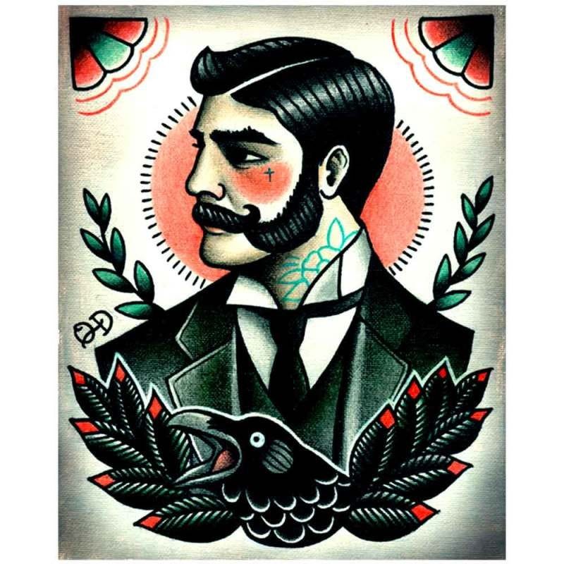 Placa Decorativa Para Barbearias Quyen Dihn "victorian Gentleman"
