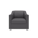 Ver imagem 5 de Kit Sofá 2 Lugares Namoradeira com 2 Poltronas de Barbearia Cinza-escuro