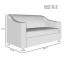 Ver imagem 4 de Kit Sofá 2 Lugares Namoradeira com 2 Poltronas de Barbearia Cinza-escuro