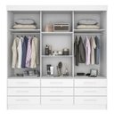 Ver imagem 3 de Roupeiro New Star Cinamomo 3 Portas 9 Gavetas C/ 1 Espelho Larg. 1.80m