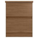 Ver imagem 6 de Mesa Cabeceira Quarto 47cm 2 Gavetas Zari Jatobá S01 - Mpozenato