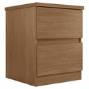 Ver imagem 1 de Mesa Cabeceira Quarto 47cm 2 Gavetas Zari Jatobá S01 - Mpozenato