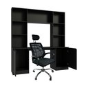 Ver imagem 5 de Conjunto Escritório com Mesa Estante 2 Portas e Cadeira Giratória Multimóveis MCR6114 Preto