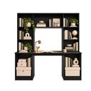 Ver imagem 7 de Conjunto Escritório com Mesa Estante 2 Portas e Cadeira Giratória Multimóveis MCR6114 Preto
