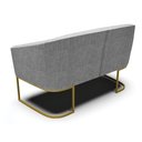 Ver mais imagens de Sofá Namoradeira 2 Lugares Base Industrial Dourado Stella Linho D03 - D'Rossi Cor A26 Grafite