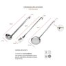 Colher Escumadeira e Concha Inox Buffet Restaurante 50cm - 3