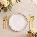 Ver imagem 4 de Jogo 12 Pratos Rasos de Jantar em Porcelana 25cm Tramontina Fogli Mesa Posta Restaurante Buffet