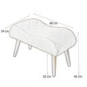 Ver imagem 3 de Banqueta Decorativa Josi Suede Cinza - MV Estofados Shop