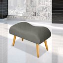 Ver imagem 1 de Banqueta Decorativa Josi Suede Cinza - MV Estofados Shop