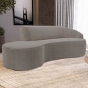 Ver imagem 2 de Sofá Living 4 Lugares 300cm Braço Direito Mozart D06 Bouclê Bege Escuro - Mpozenato