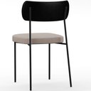 Ver mais imagens de Kit 02 Cadeiras Estofadas para Sala de Jantar Melina L02 Couríssimo Preto Linho Bege - Lyam Decor