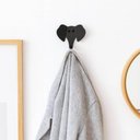 Ver imagem 5 de Kit 3 Penduradores Elefante Preto Luft Masutti Aço Carbono Gancho Decorativo de Parede Enfeite